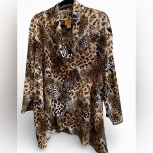 NWOT. Ruby Road Top /Sweater-like with cowl neck browns